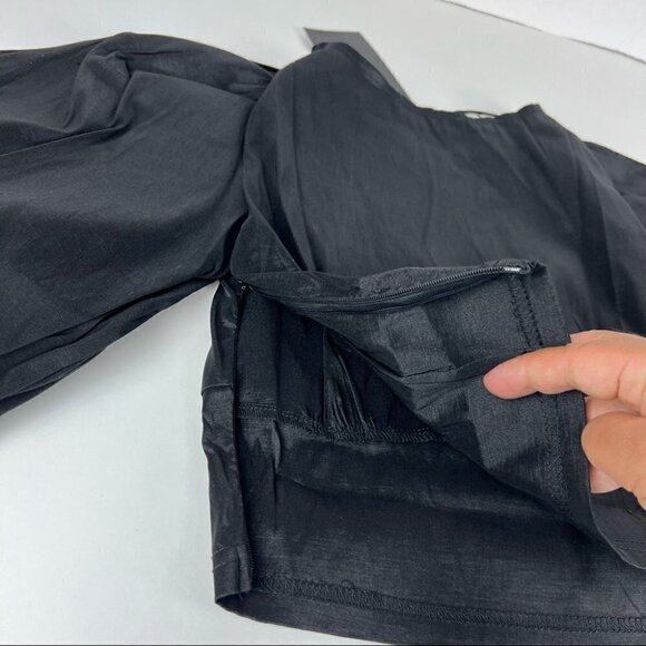 Nwt - Asos Design Naanaa Sweetheart Puff Sleeve Crop Top In Black. Size: 4 (Us) - Picture 9 of 16